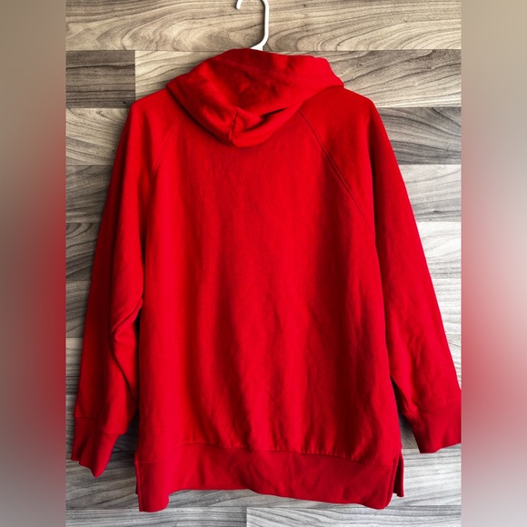 PINK Victoria's Secret Red Oversized Long Sleeve Hoodie. - Picture 4 of 7
